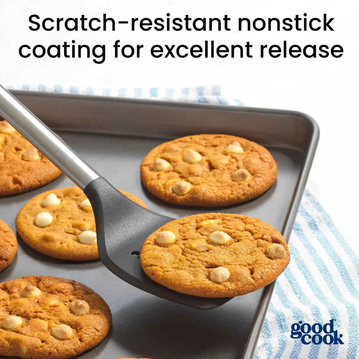 GoodCook 3-Piece Nonstick Baking Sheet Set | Heavy Gauge Steel, Even Heat, Dishwasher Safe - view 4