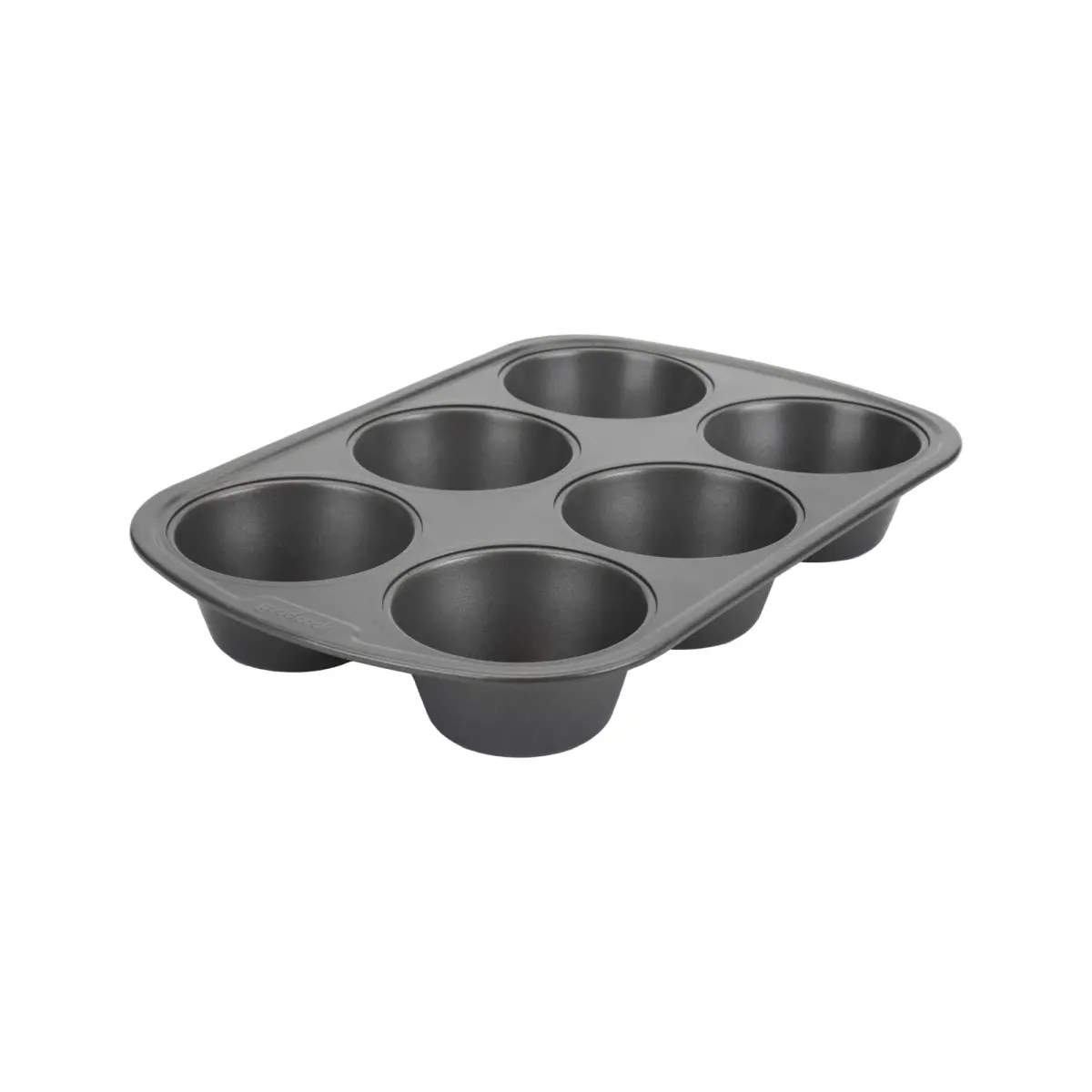 GoodCook Everyday Nonstick Steel Jumbo Texas Muffin Pan, 6-Cup, Gray | Perfect Bakery-Style Oversized Muffins - view 4