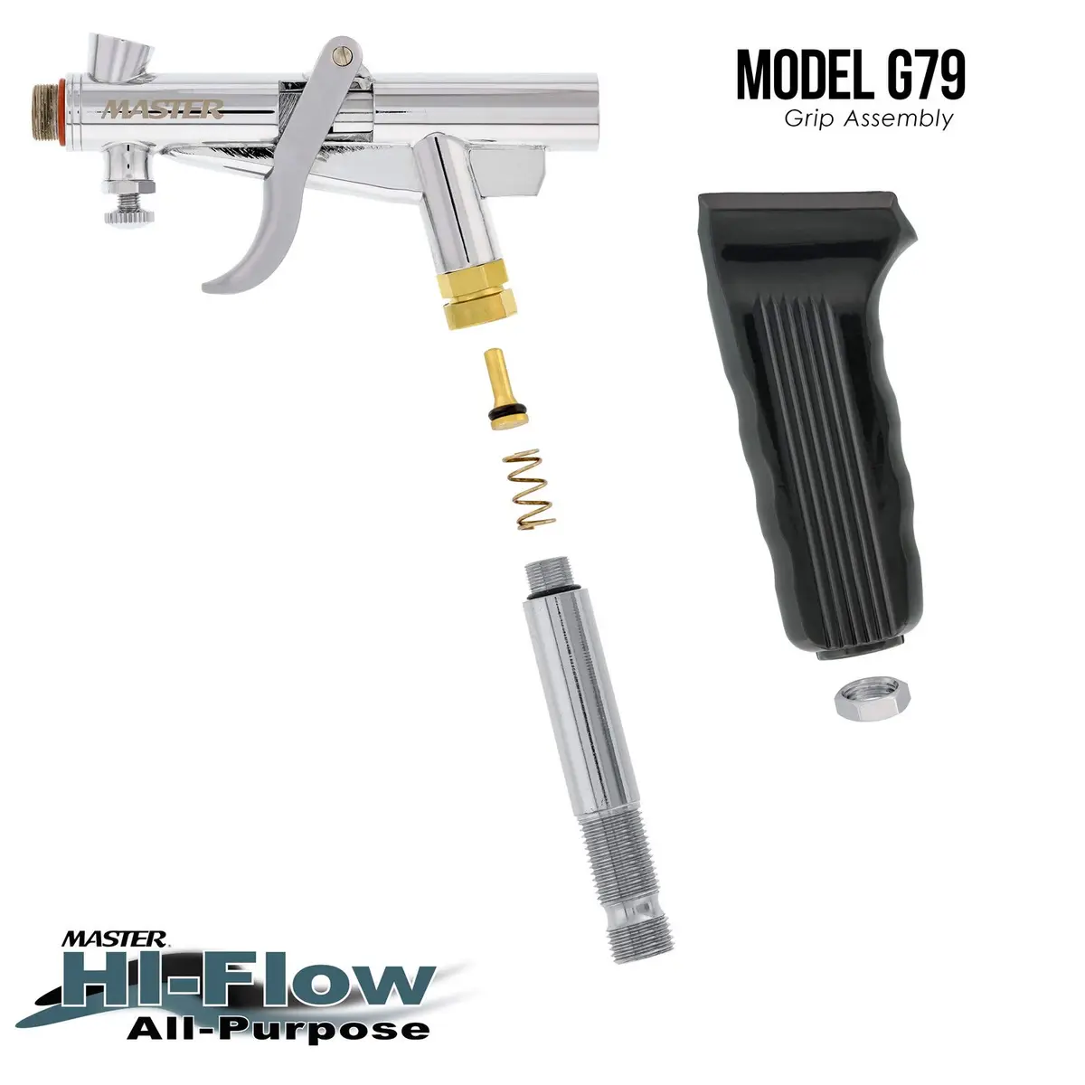 Master Airbrush G79 Precision Fixed Dual-Action Trigger Style Airbrush Set with 3 Tip Sizes & Cups | Gravity Feed - view 4