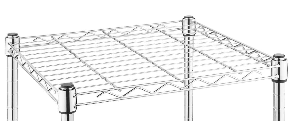 Whitmor 2-Wire Shelving Unit, Metal Storage Shelves, Stacking Shelf with Basket, Easy Assembly Home Organizer for Pantry, Kitchen, Garage, Plant - view 5