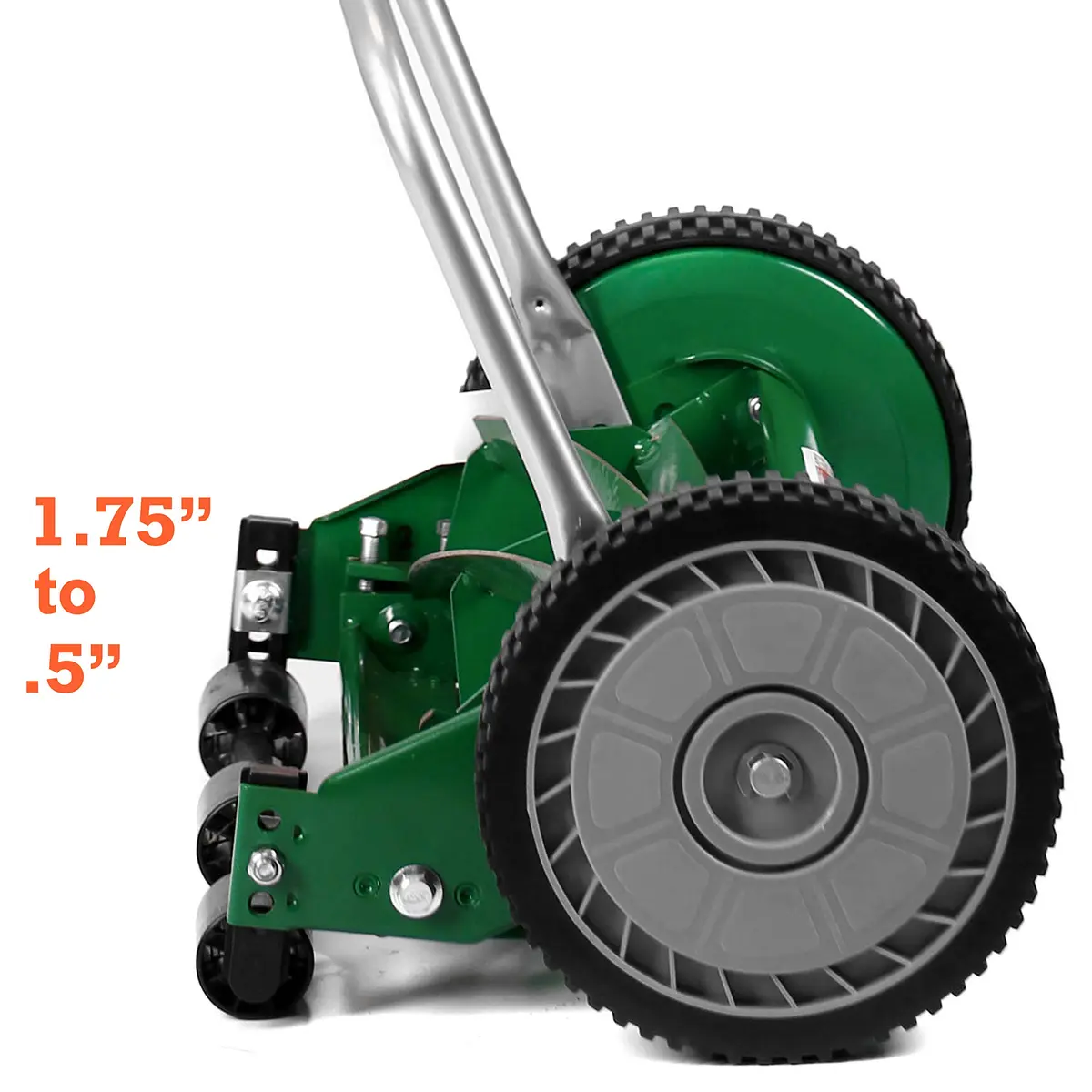 Scotts 14-Inch 5-Blade Reel Lawn Mower | Manual, Green, 14" Cutting Width - view 4