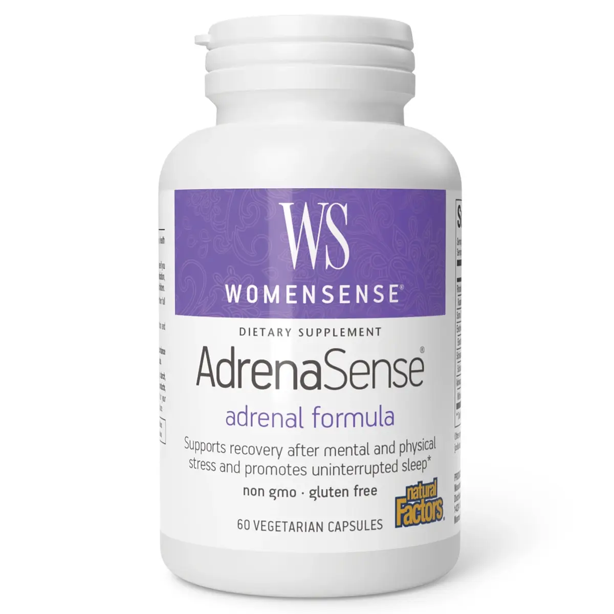Natural Factors WomenSense AdrenaSense | Herbal Stress & Adrenal Support, Vegan, 60 Capsules - main product image