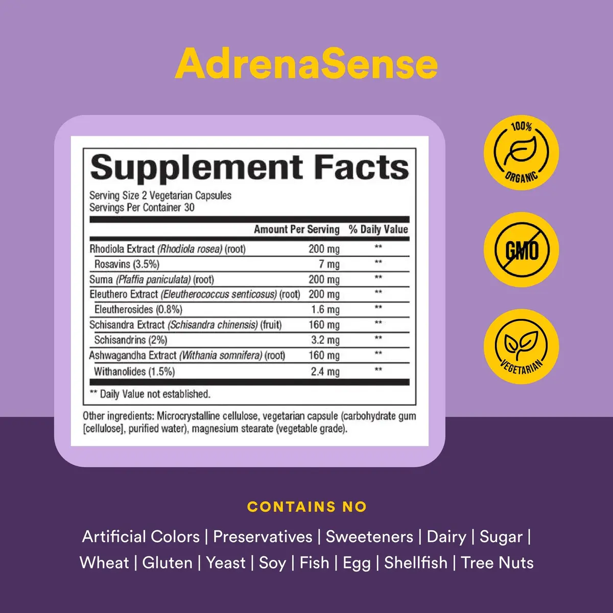 Natural Factors WomenSense AdrenaSense | Herbal Stress & Adrenal Support, Vegan, 60 Capsules - view 4