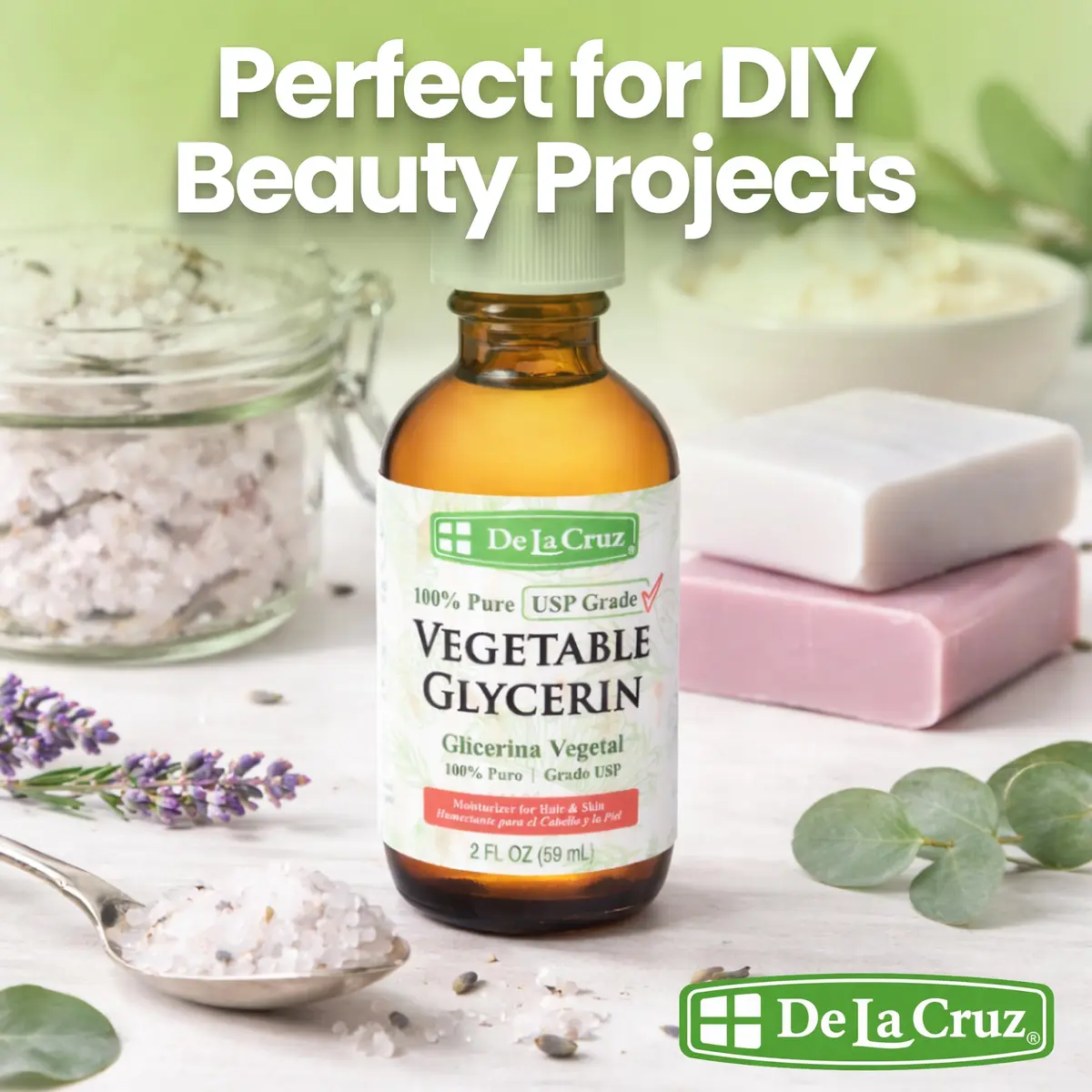 De La Cruz Vegetable Glycerin 2 Fl Oz | Pure USP Grade Moisturizer & DIY Emollient - view 5