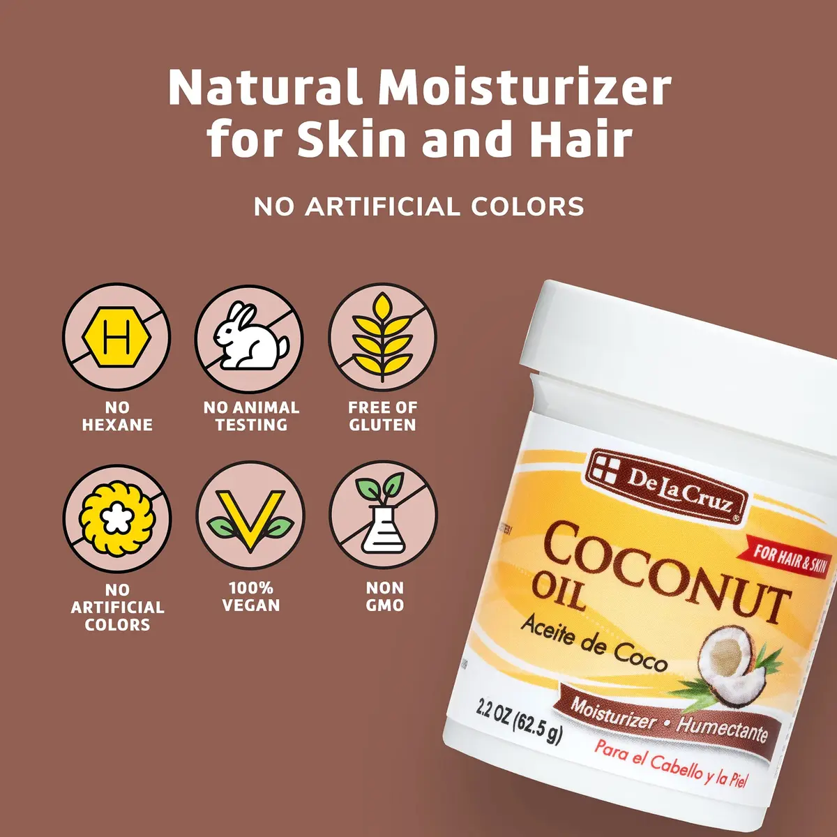 De La Cruz Coconut Oil for Skin & Hair | 2.2 FL OZ | Natural Moisturizer & Softener - view 6