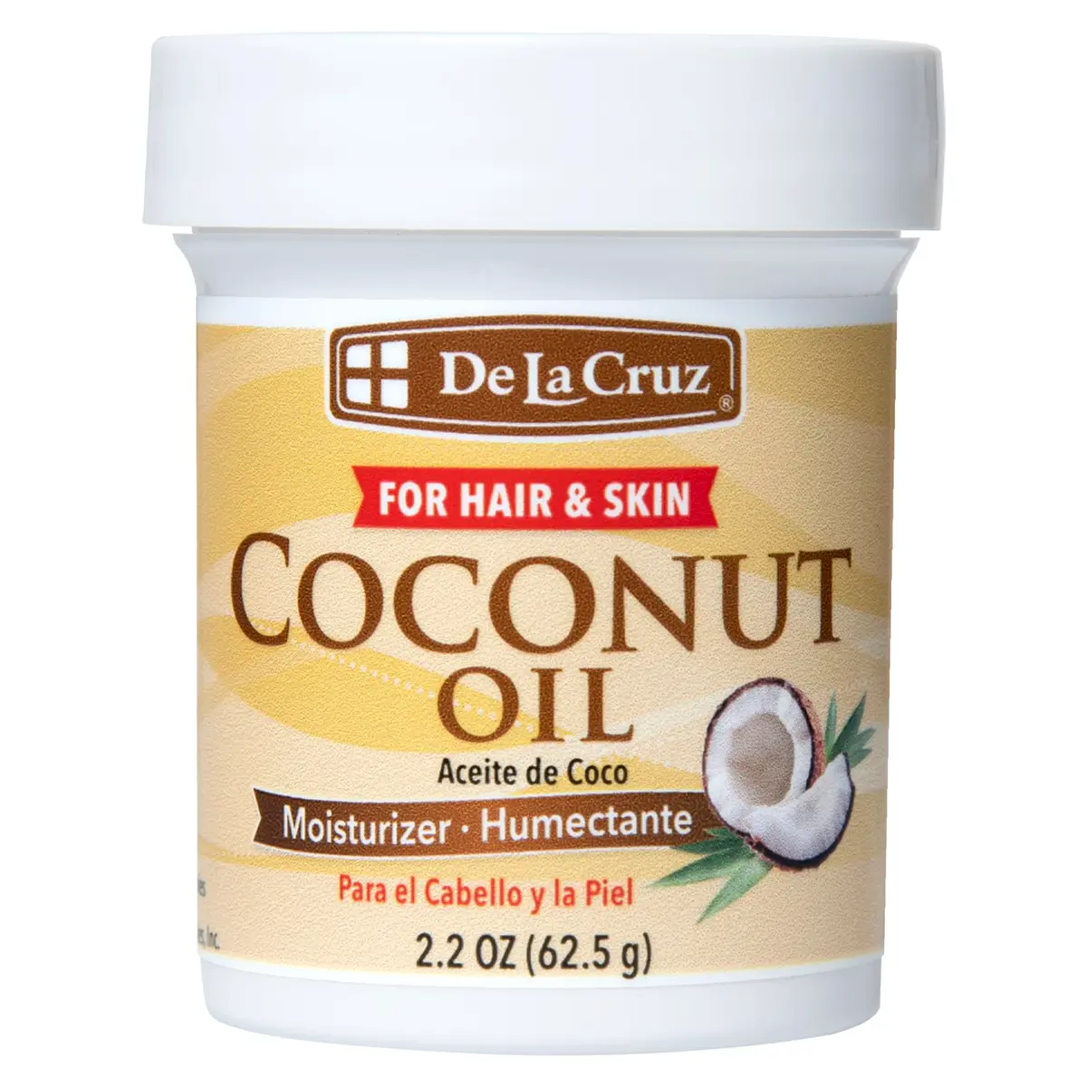 De La Cruz Coconut Oil for Skin & Hair | 2.2 FL OZ | Natural Moisturizer & Softener - main product image