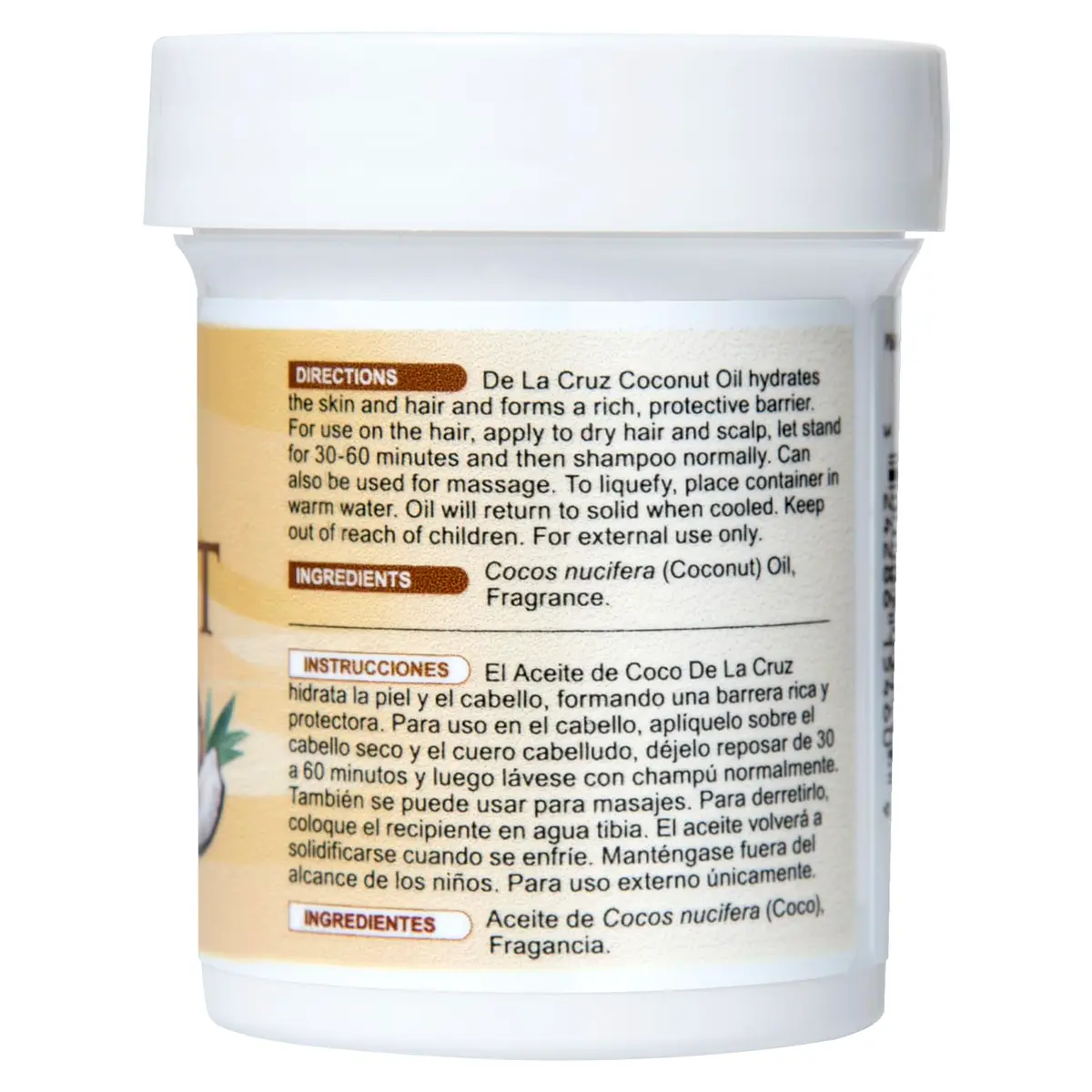 De La Cruz Coconut Oil for Skin & Hair | 2.2 FL OZ | Natural Moisturizer & Softener - view 2