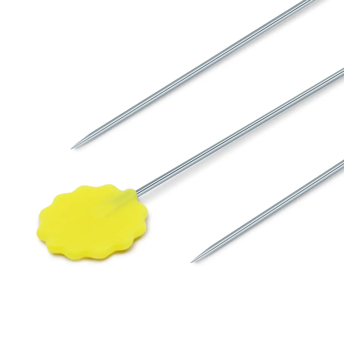 Dritz Flat Flower Head Pins 2-Inch (50-Count, Yellow) | Quilting & Fabric Holding Pins - view 2