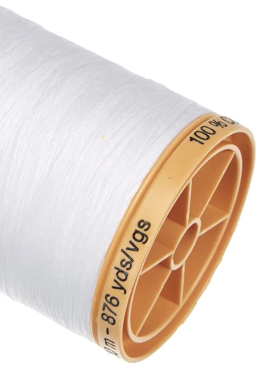 Gütermann Natural Cotton Thread Solids 876 Yards (2628 Metres) White | All-Purpose Sewing Thread for Hand & Machine - view 3