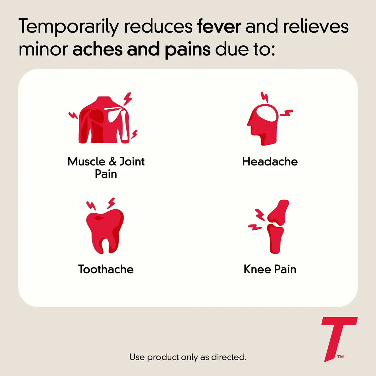 Tylenol Extra Strength Caplets 500 mg Acetaminophen 100 Count (50 x 2 ct Pouches) | Pain Relief & Fever Reduction - view 2