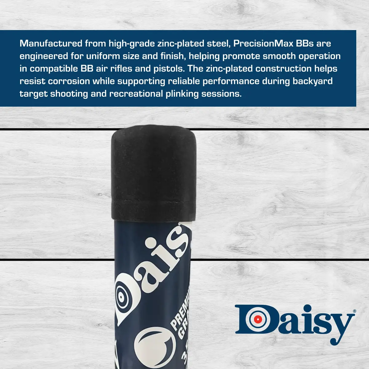 Daisy 350 count BB tube Silver | Zinc-Plated Steel for Accuracy & Corrosion Resistance - view 3