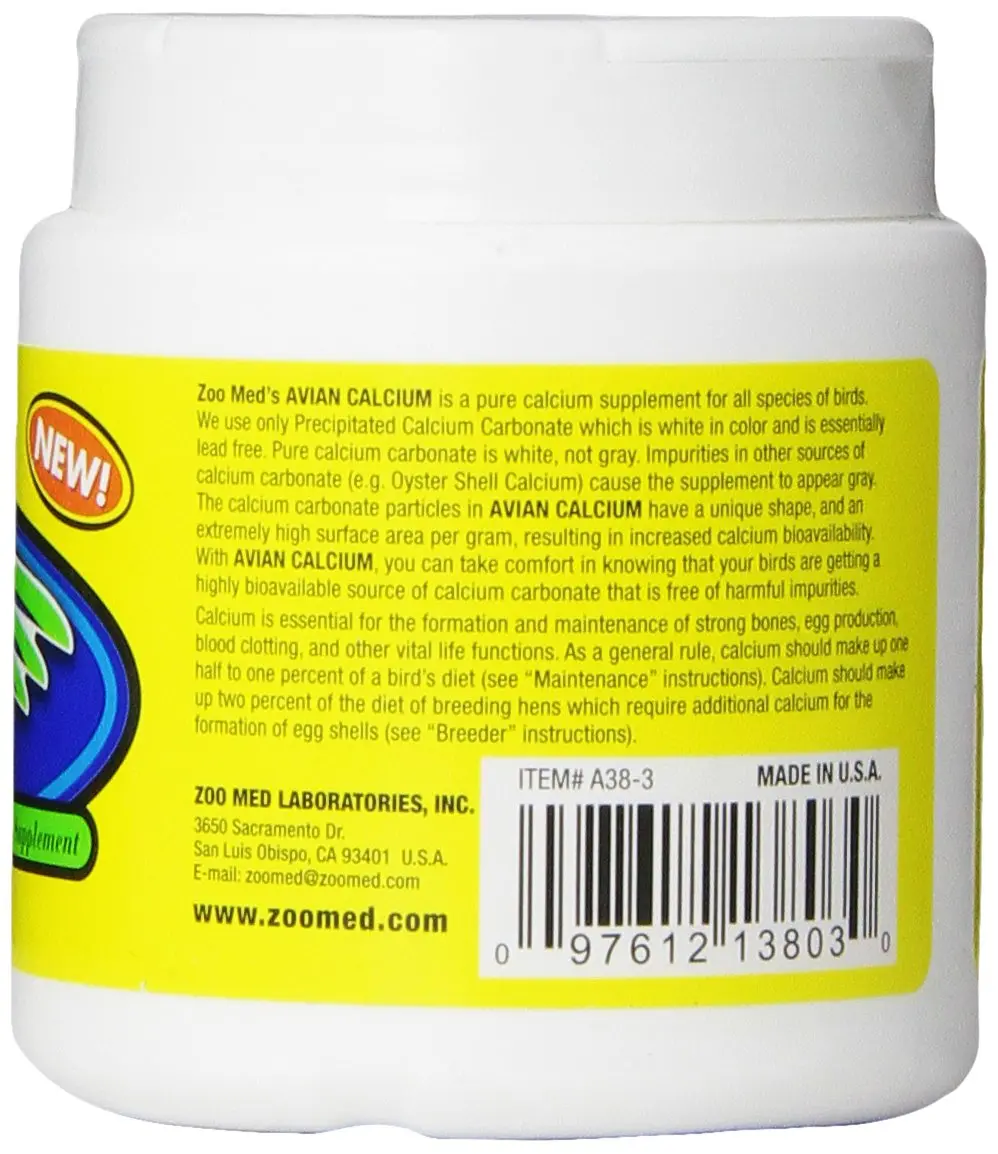 Zoo Med Avian Calcium 85g | Lead-Free Precipitated Calcium for All Bird Species - view 2