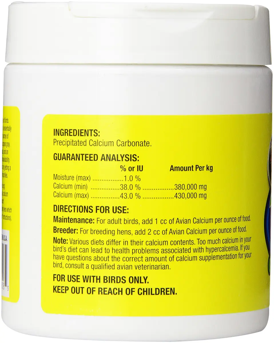 Zoo Med Avian Calcium - 8 oz. | Bioavailable Calcium Carbonate for All Birds - view 2