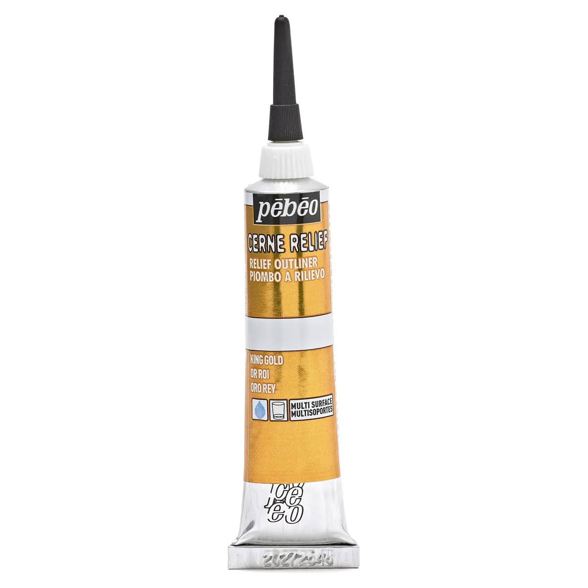 Pebeo Vitrail Cerne Relief Dimensional Paint 20 ml | Metallic Gold for Glass & Metal - main product image