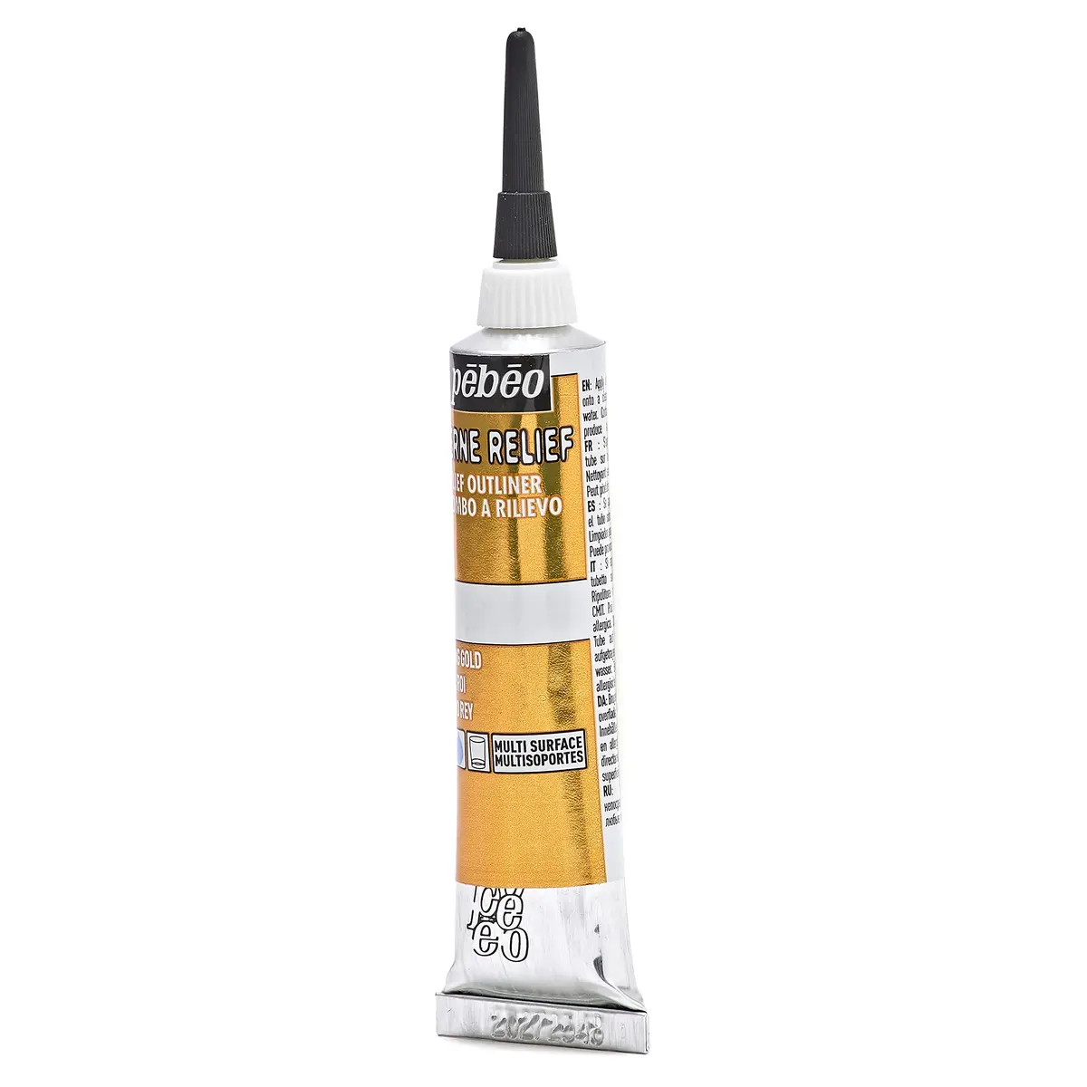 Pebeo Vitrail Cerne Relief Dimensional Paint 20 ml | Metallic Gold for Glass & Metal - view 3