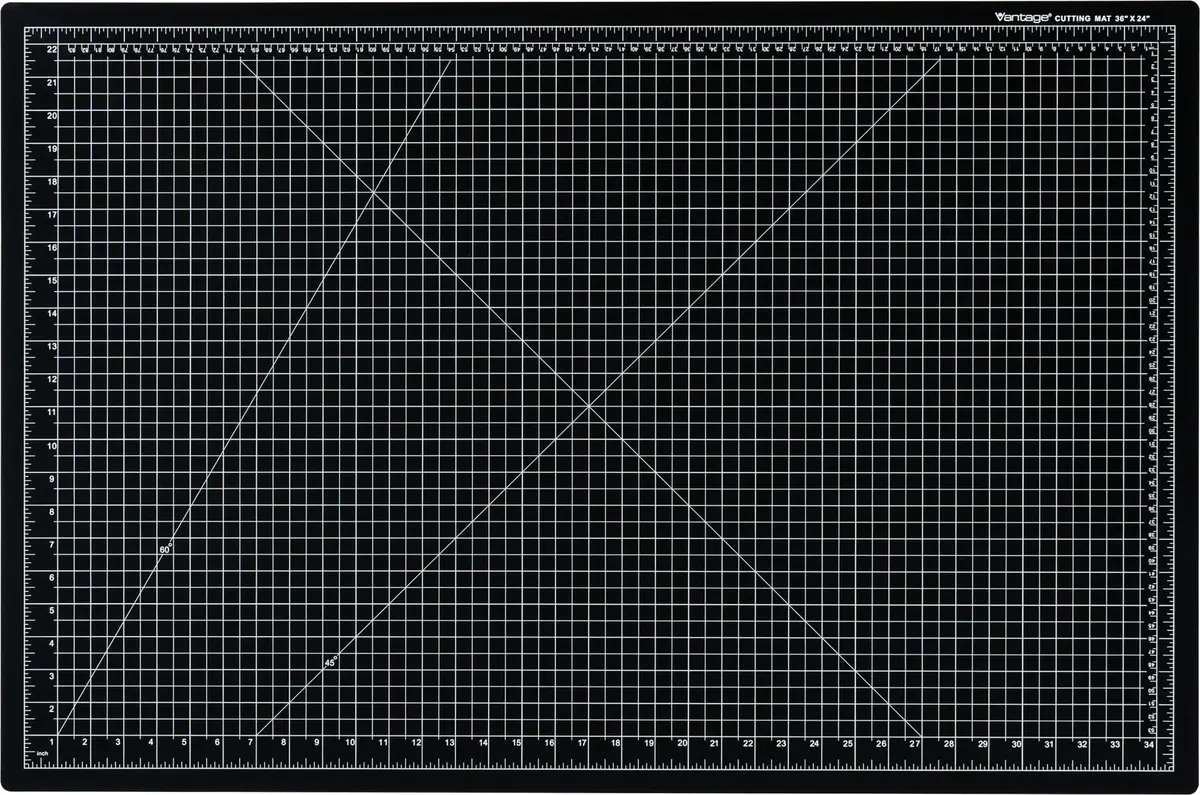 Dahle Vantage 10673 Premium Self-Healing Cutting Mat, 24"x36" | 5-Layer PVC, 1/8" Thick, Black - main product image