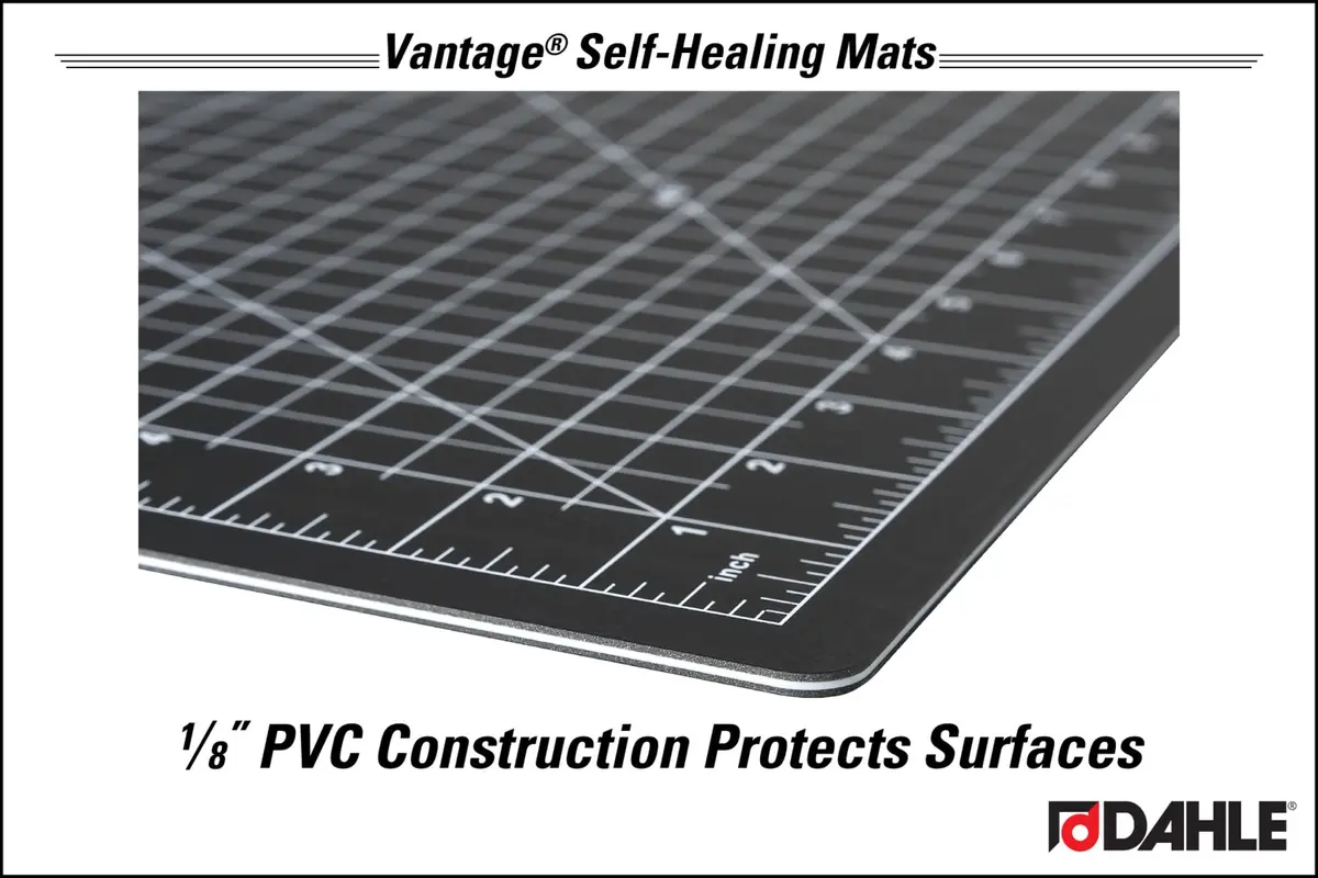 Dahle Vantage 10673 Premium Self-Healing Cutting Mat, 24"x36" | 5-Layer PVC, 1/8" Thick, Black - view 3