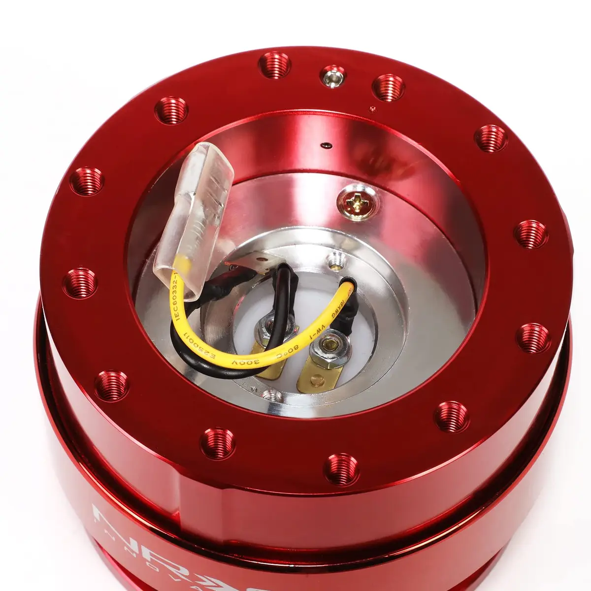 NRG Innovations SRK-200RD-TI Quick Release (Red Body/TI Ring) | Aluminum Racing Steering Wheel Accessory - view 3