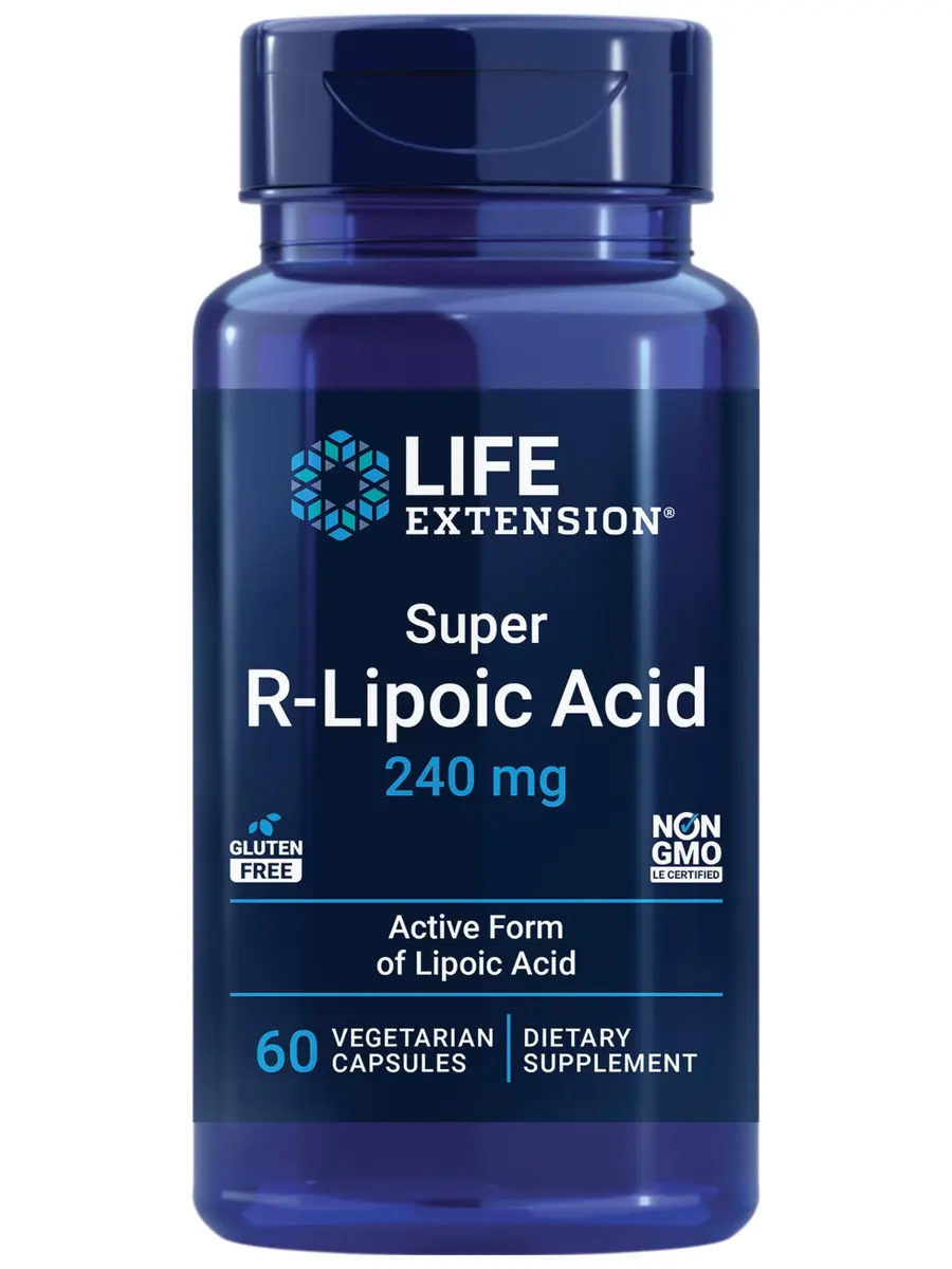 Life Extension Super R-Lipoic Acid, 240 mg | Active R-Form Antioxidant for Cellular Support, 60 Capsules - main product image