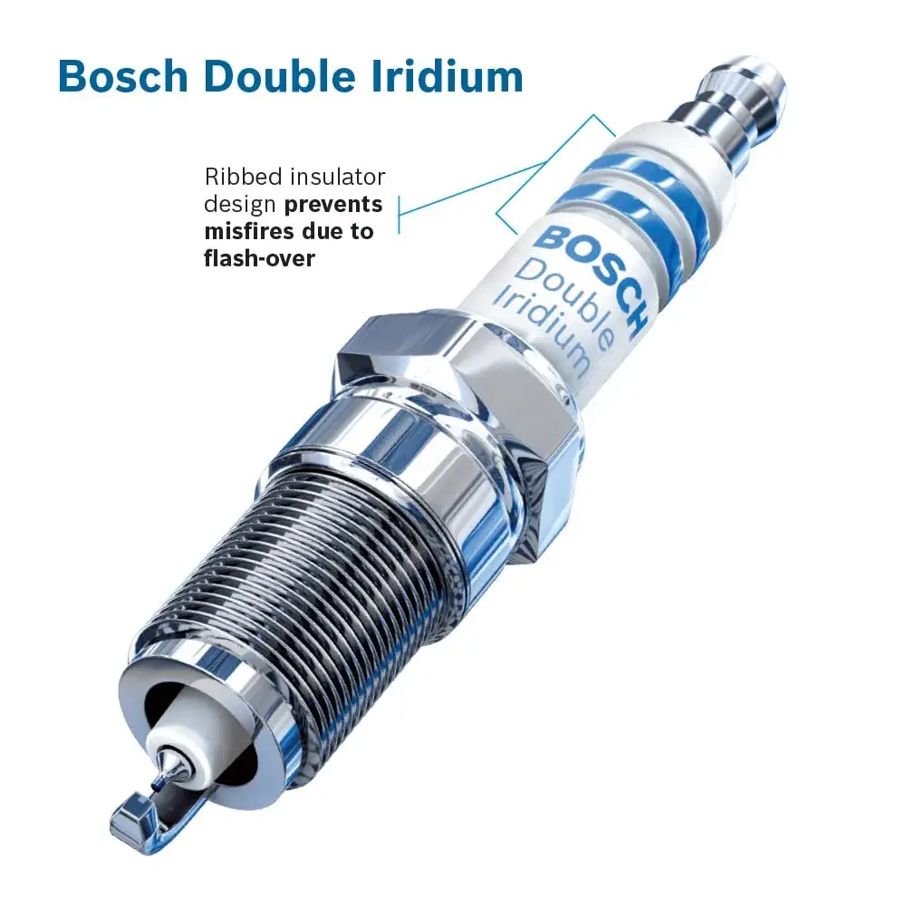 Bosch 9673 OE Fine Wire Double Iridium Spark Plug - Pack of 4 | Advanced Original Equipment Technology - view 5