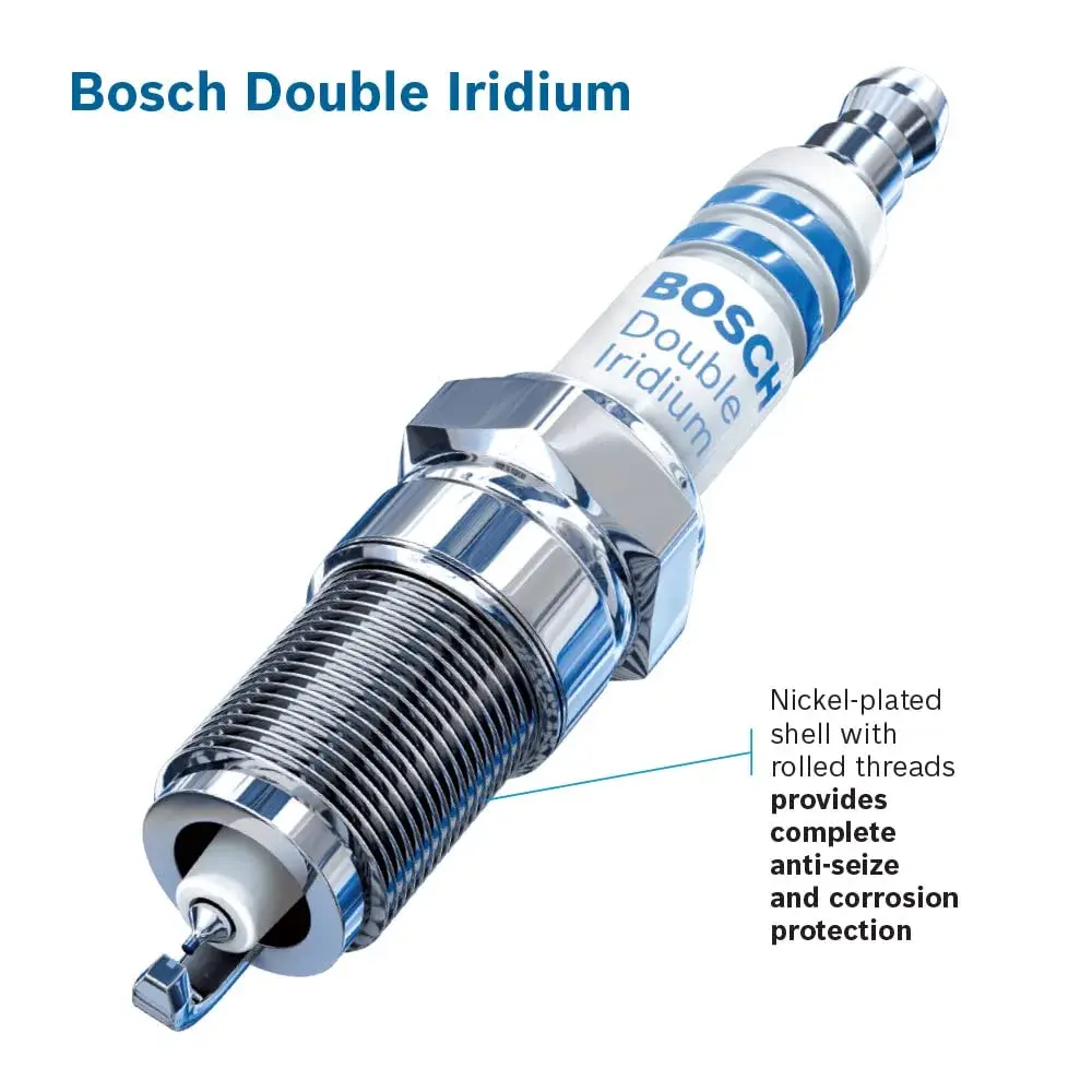 Bosch 9673 OE Fine Wire Double Iridium Spark Plug - Pack of 4 | Advanced Original Equipment Technology - view 6