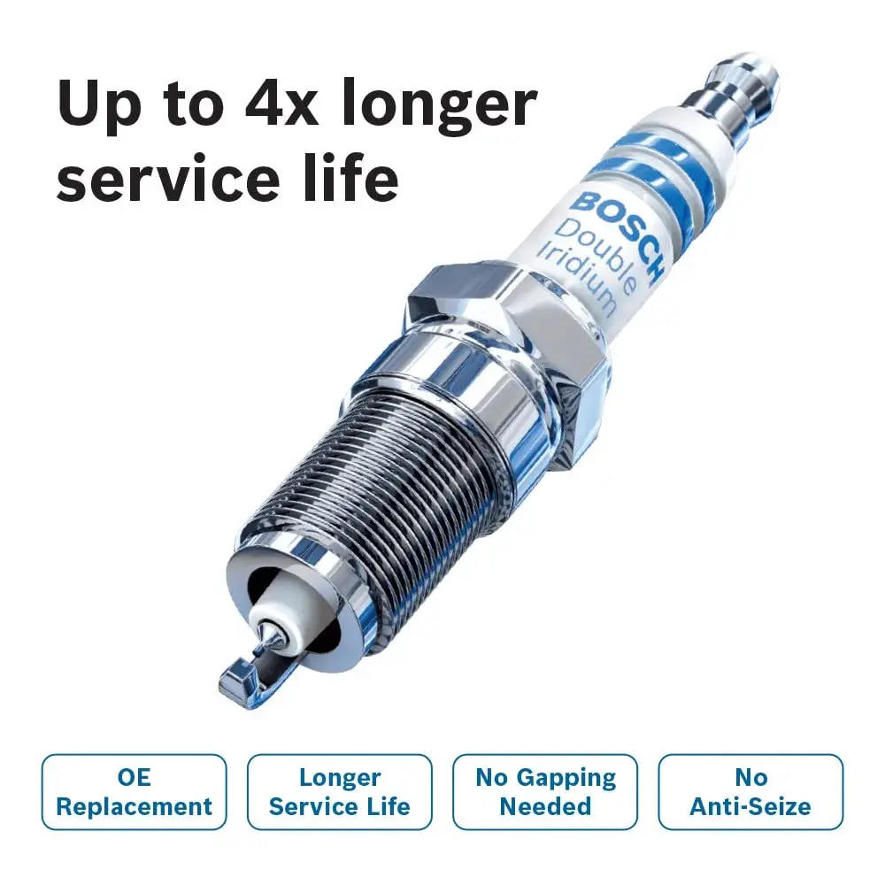 Bosch 9673 OE Fine Wire Double Iridium Spark Plug - Pack of 4 | Advanced Original Equipment Technology - view 7
