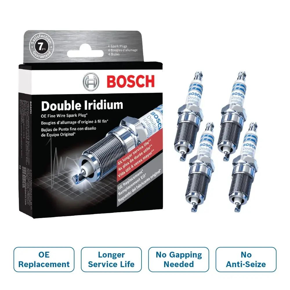 Bosch 9673 OE Fine Wire Double Iridium Spark Plug - Pack of 4 | Advanced Original Equipment Technology - view 2