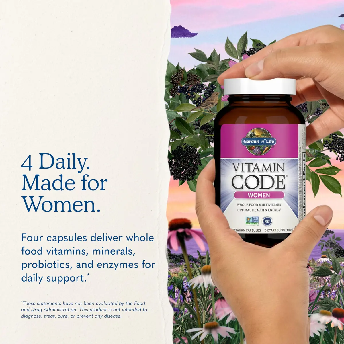 Garden of Life Vitamin Code Women's Multivitamin 120 Capsules | Gluten-Free, Whole Food Support - view 7