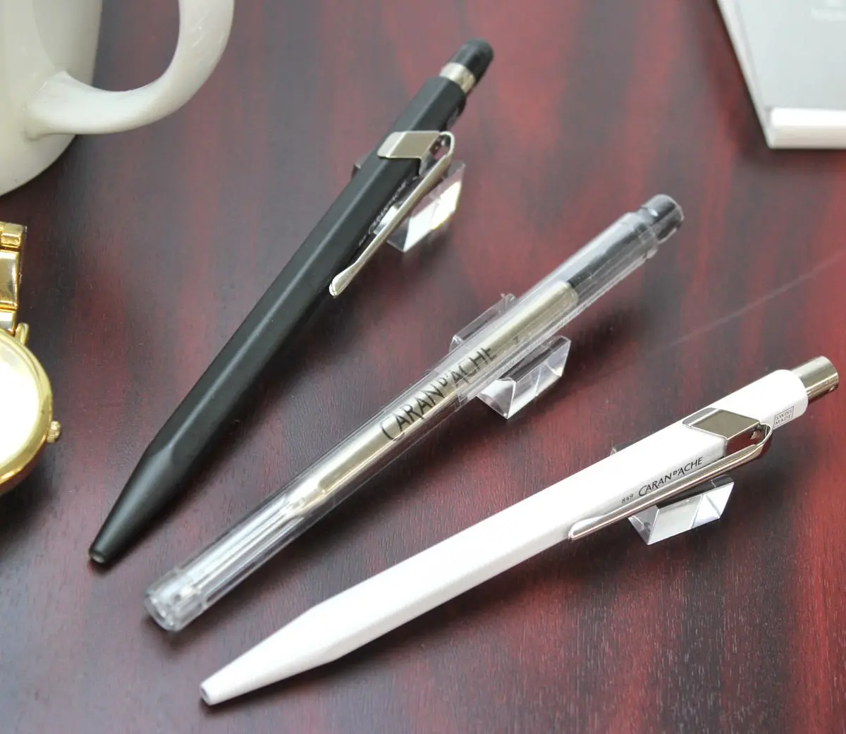 Caran D'ache Goliath Large Steel Point Ballpoint Pen Refill Black | Smooth Ink Flow - view 2