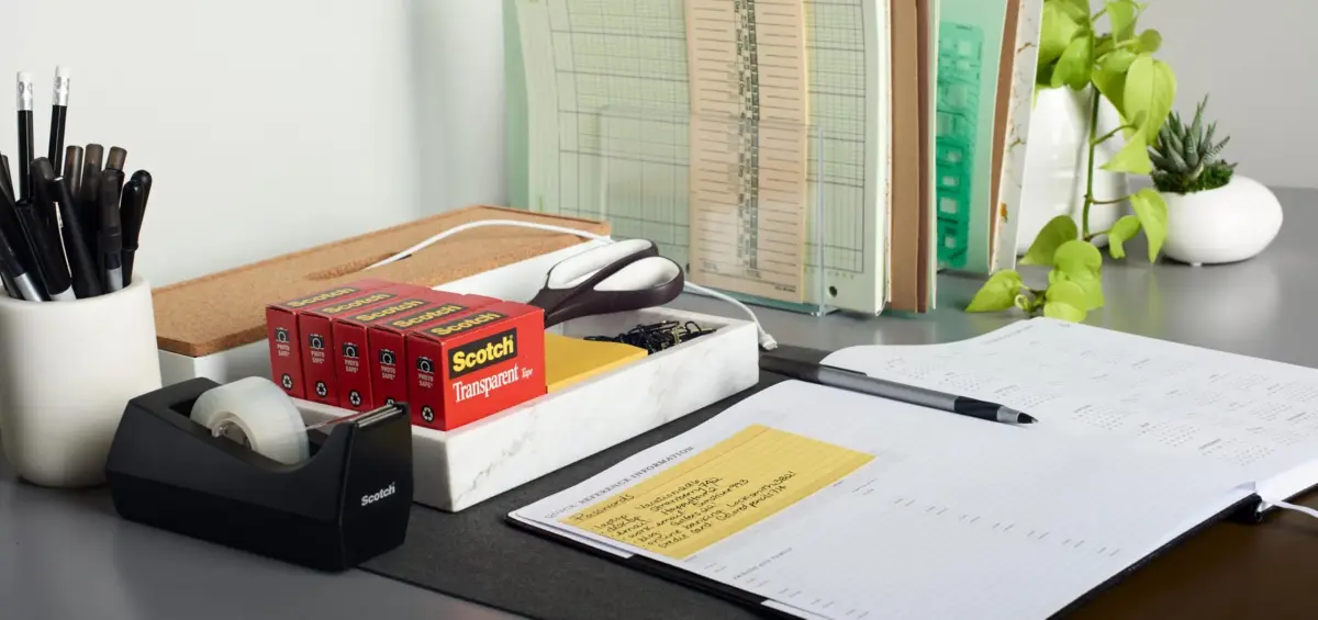 Scotch Transparent Tape with C60 Desktop Dispenser, 3/4 x 1000 Inches | Classic Glossy Finish, 12 Rolls + Dispenser - view 4
