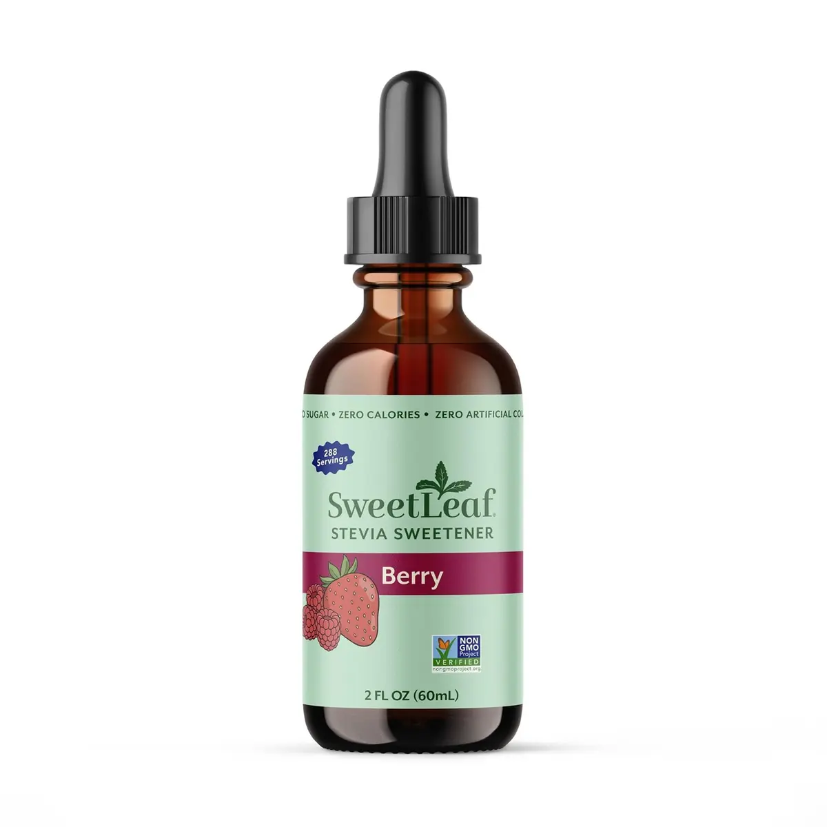 SweetLeaf Stevia Drops Liquid Sweetener, Berry - 2 Fl Oz, Pack of 1 - main product image