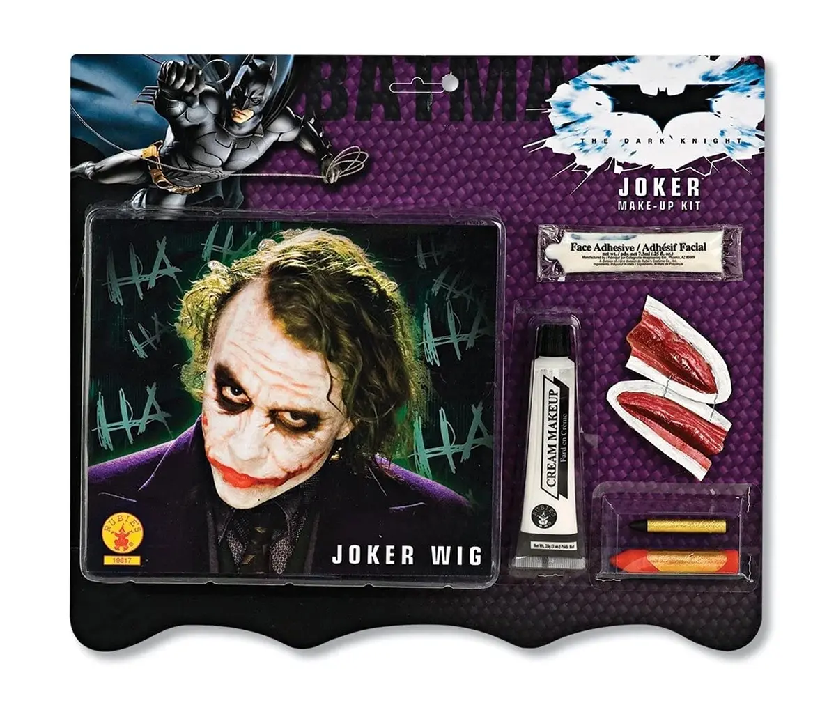 Rubies DC Batman The Dark Knight: The Joker Wig and Makeup Set for Adults, One Size | Complete Joker Transformation Kit - main product image