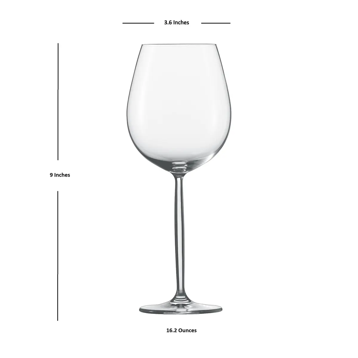 Schott Zwiesel Tritan Crystal Glass Diva Stemware Collection Burgundy Red Wine Glass, 15-1/2-Ounce, Set of 6 | Elegant, Break-Resistant Wine Glasses - view 2