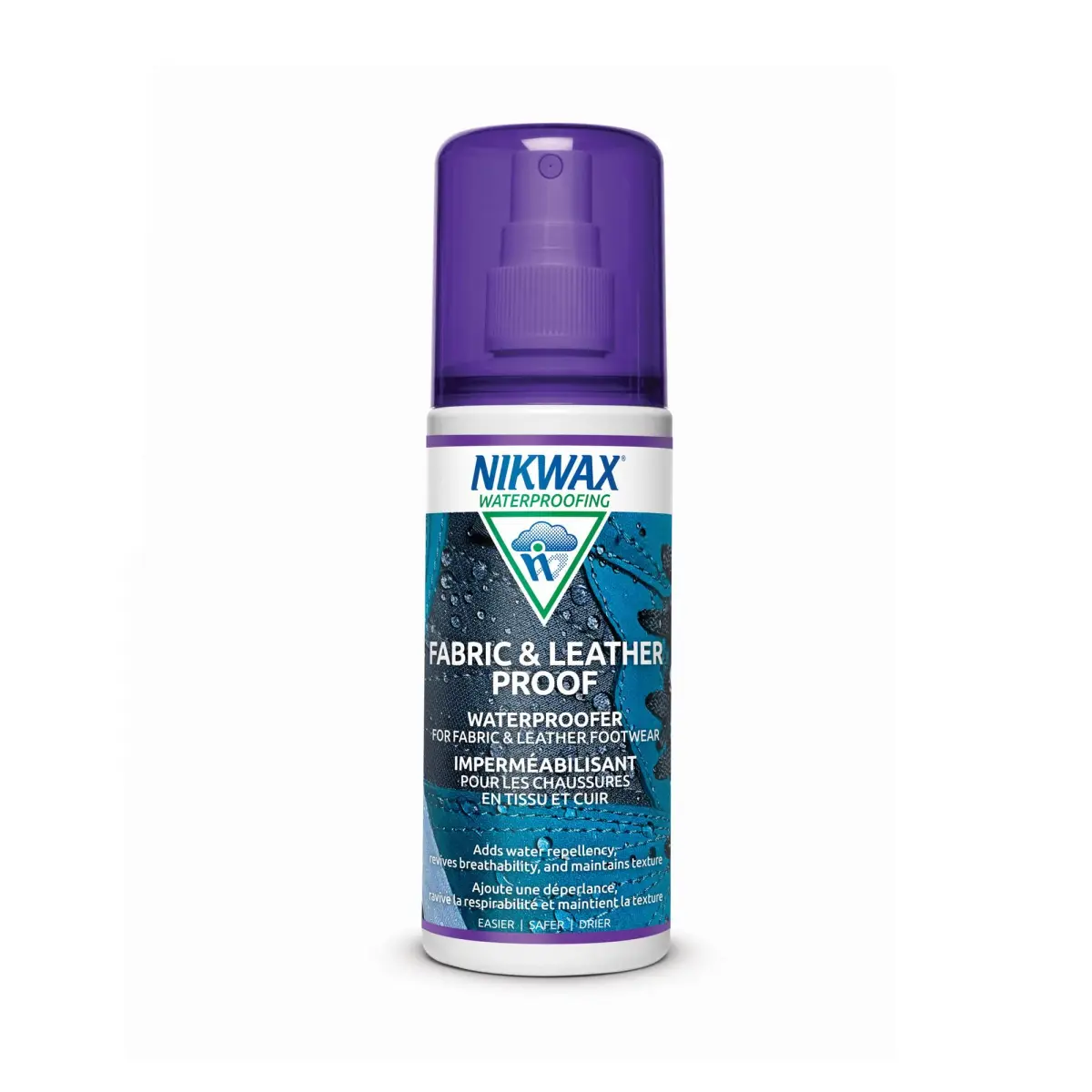 Nikwax Fabric & Leather Proof Spray-On Waterproofing 125ml (4.23 Fl Oz) | Restores DWR Water Repellency - main product image