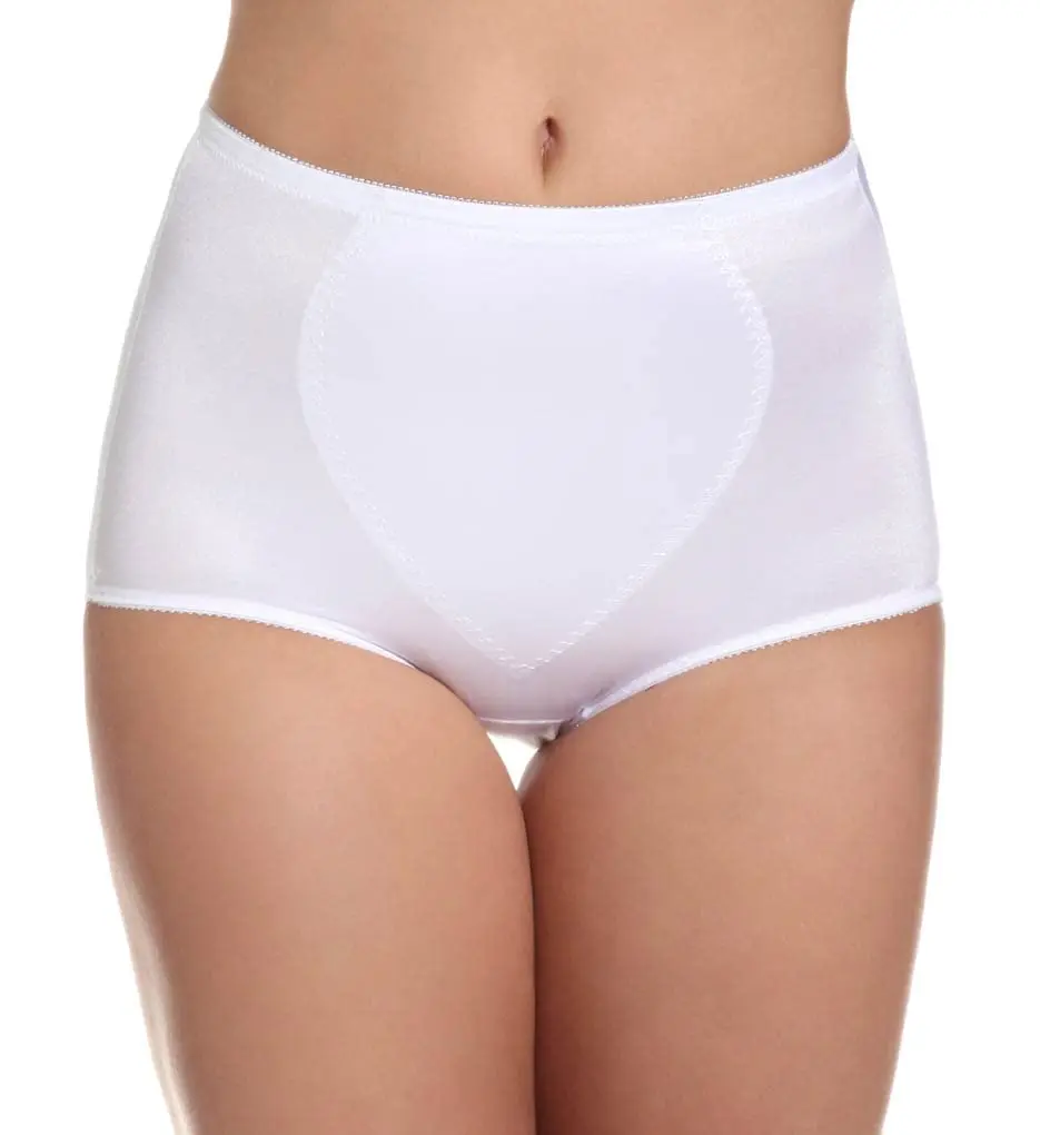 Bali Womens Jacquard Mesh Tummy Panel Firm Control Briefs 2-pack | All-Day Comfort & Slimming Fit - view 3