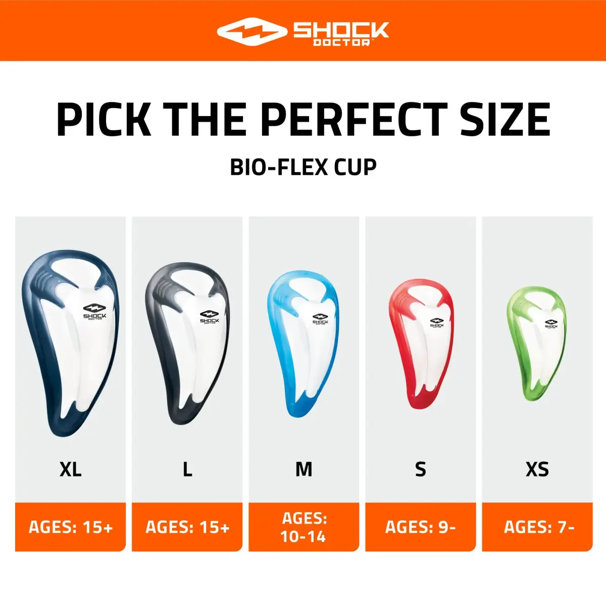 Shock Doctor BioFlex Athletic Cup with Gel Perimeter Pad, X-Large Navy | High Impact Protection for Martial Arts - view 2