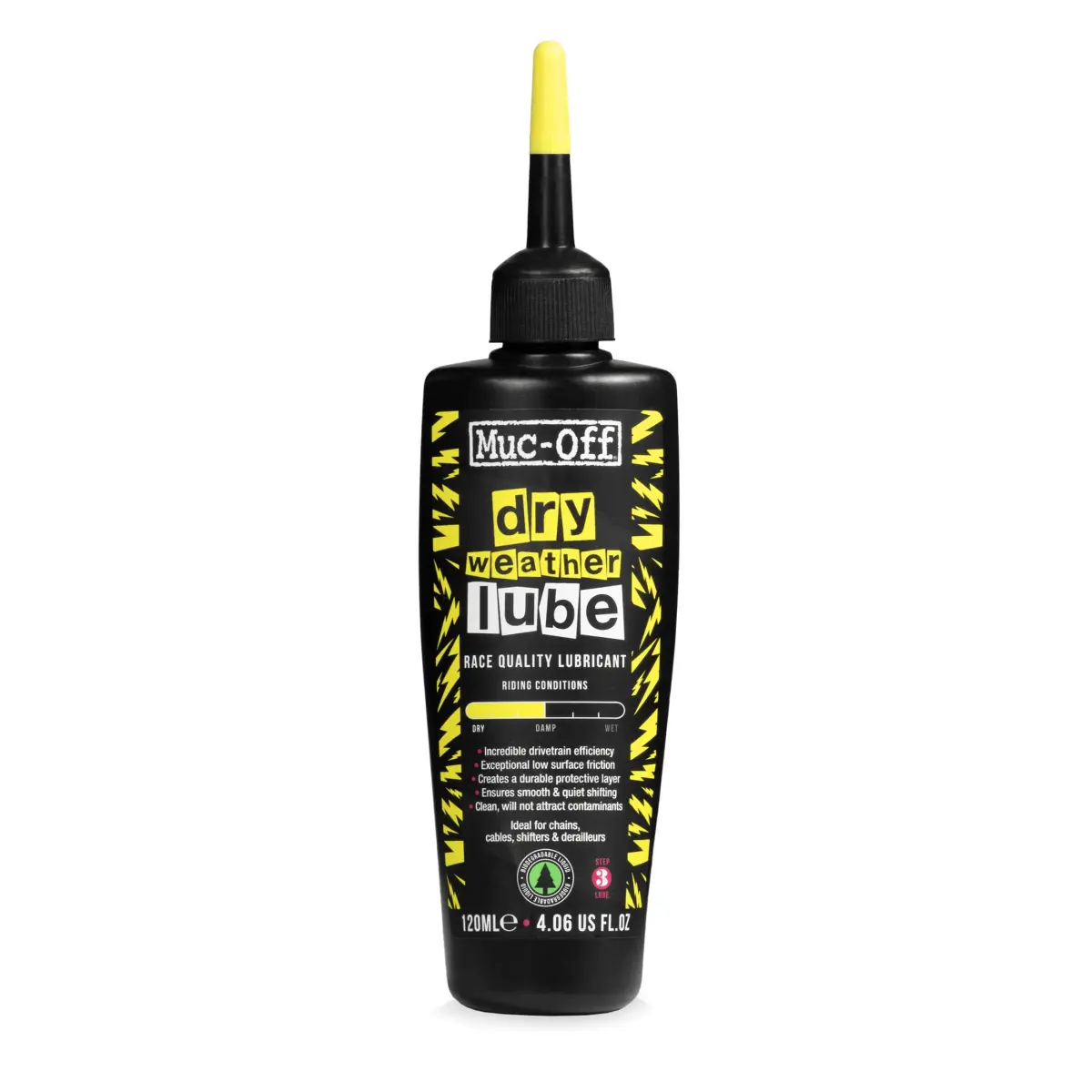 Muc-Off Bio Dry Bike Chain Lube 120ml (4.06 Fl Oz) | Wax-Based Formula for Smooth Gear Shifts - main product image