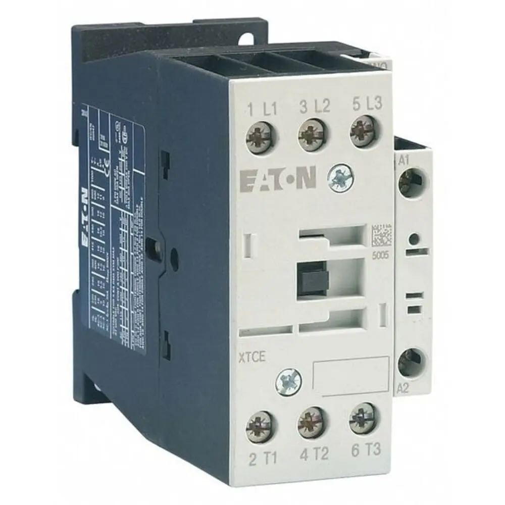 Eaton XTCE025C10A XT-IEC Contactor and Starter, 25A, 120VAC Coil, 45mm | 7-1/2 Max HP at 230VAC, UL Listed - main product image