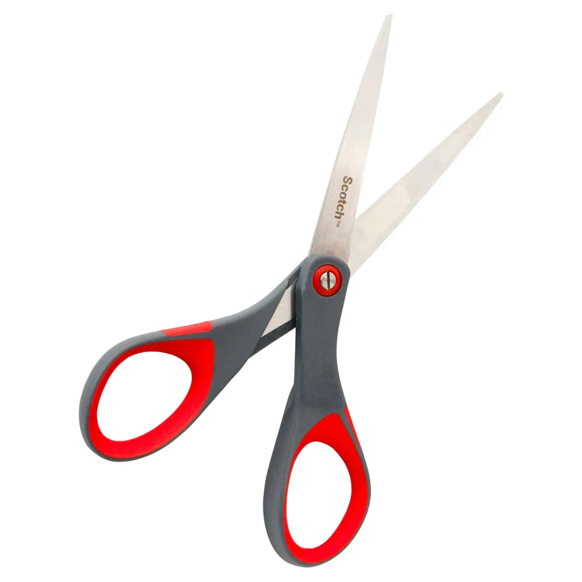 Scotch 7" Precision Scissors, Grey/Red Handle | Sharp Stainless Steel Blades for Everyday Use - view 7