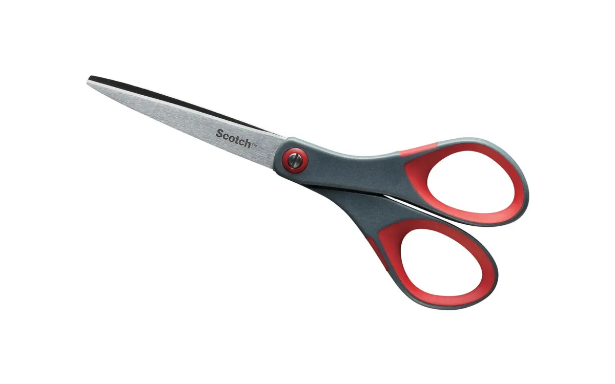 Scotch 7" Precision Scissors, Grey/Red Handle | Sharp Stainless Steel Blades for Everyday Use - view 8