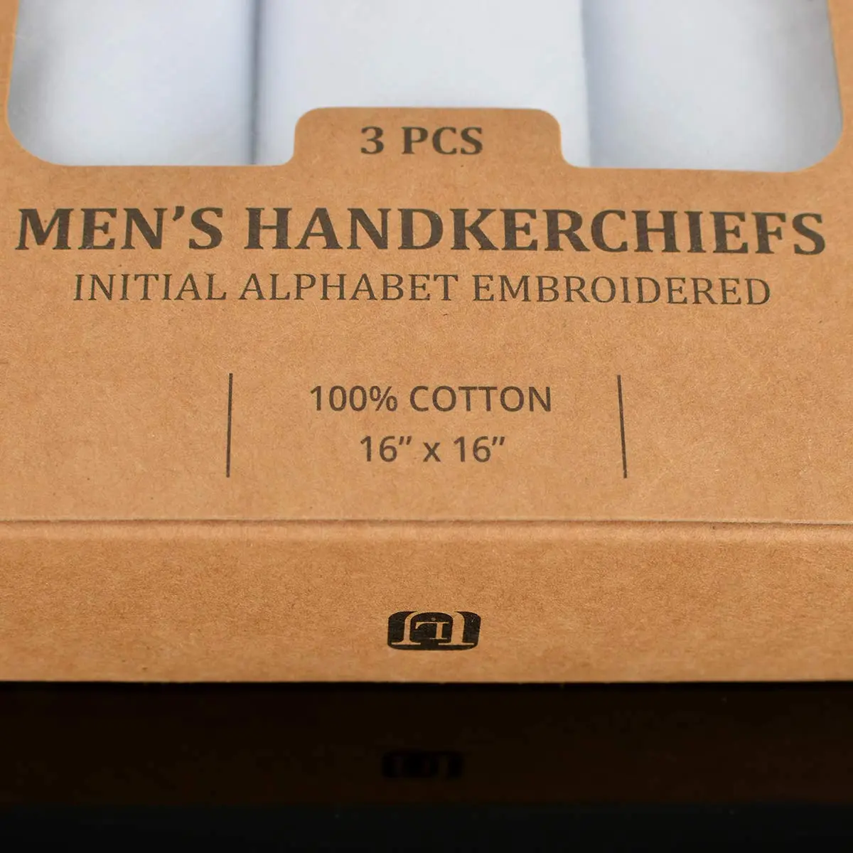 boxed-gifts Monogrammed Cotton Handkerchiefs for Men - Letter Print, 16" x 16" | Stylish & Durable - view 7