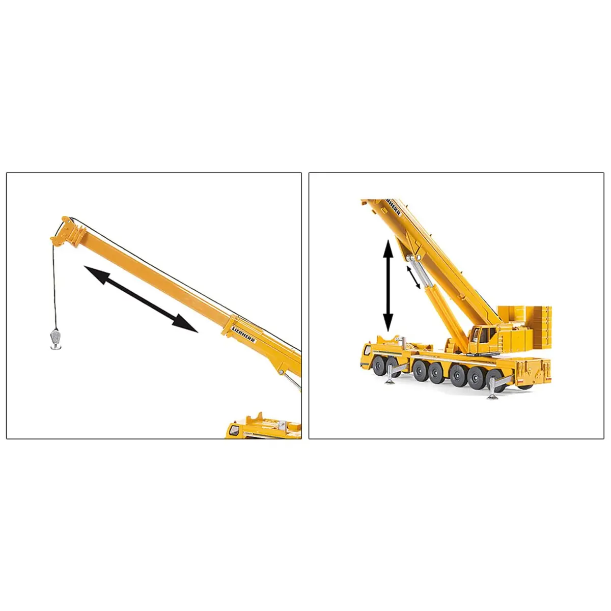 Siku Liebherr Mobile Crane 1:87 Metal/Plastic Yellow Movable Parts | Durable Construction for Construction Fans - view 2