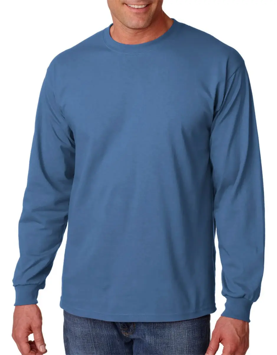 Gildan - Adult Ultra Cotton Long-Sleeve T-Shirt (G2400), Indigo Blue, Small - main product image