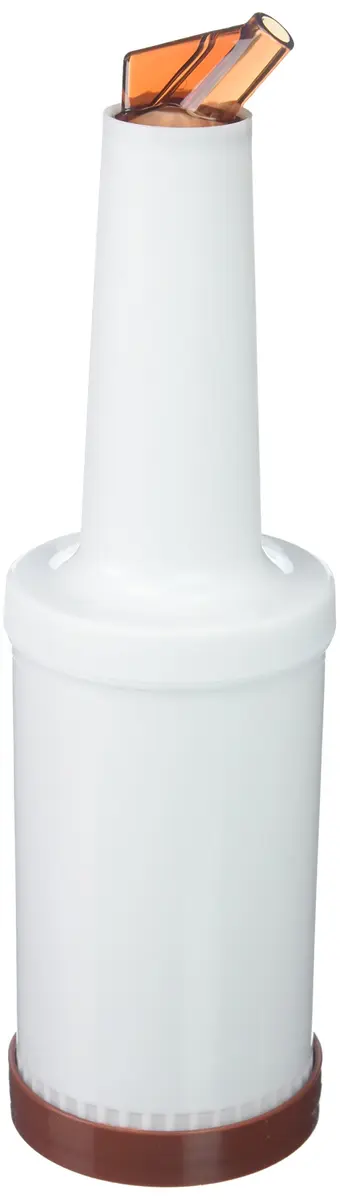 Winco 1 qt Brown Pour Bottle with Lid | NSF-Certified Kitchen Utensil - main product image