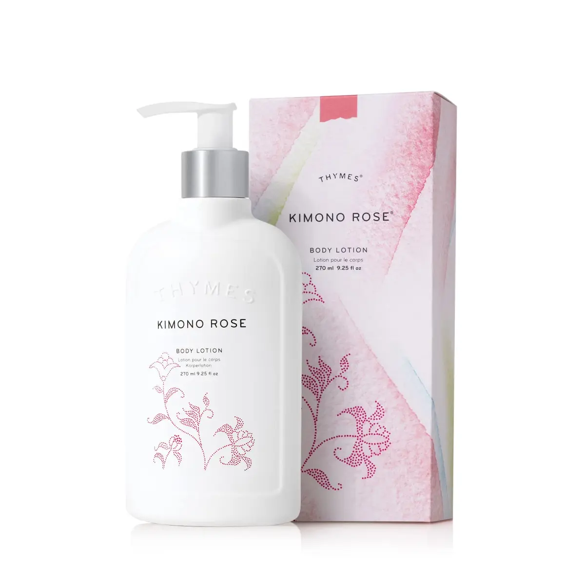 Thymes Kimono Rose Body Lotion 270ml (9.25 Fl Oz) | Hydrating Moisturizer with Shea Butter - main product image