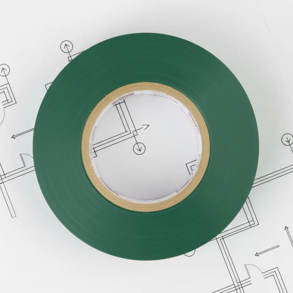Morris Vinyl Electrical Tape 66' Green | 7 Mil PVC, 3/4" Wide, 1-Pack - view 2