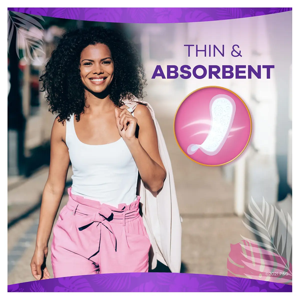 Always Thin No Feel Protection Daily Liners Regular Absorbency Unscented, 240 Count (4 Packs of 60) | Discreet Daily Protection That Stays in Place - view 5