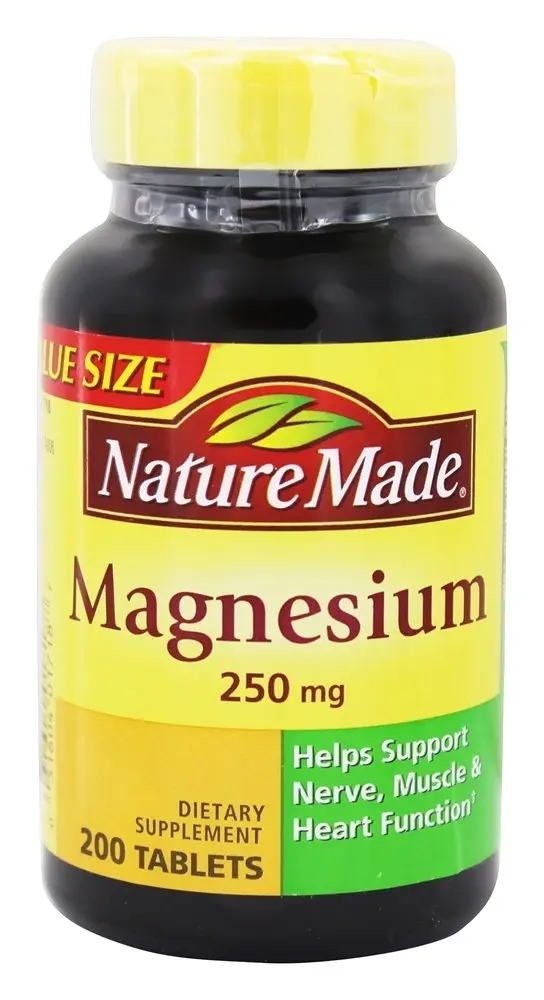 Nature Made Magnesium Oxide 250 mg | Dietary Supplement for Muscle Support, 200 Tablets (Pack of 3) - main product image