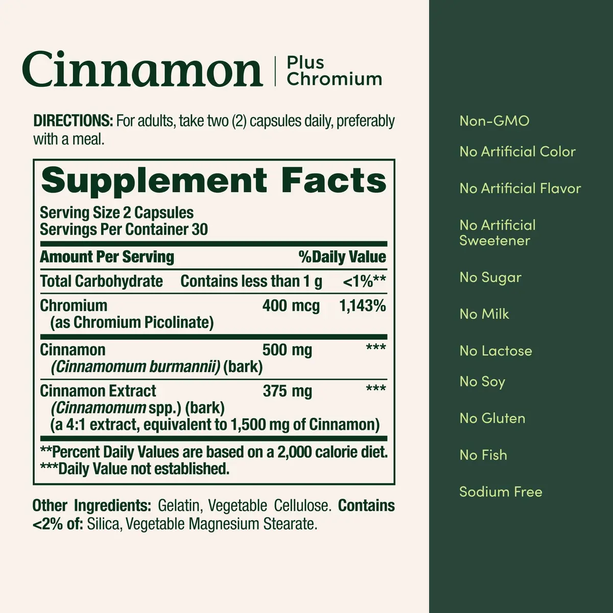 Nature's Bounty Cinnamon Plus Chromium Capsules 60 Count | Supports Sugar Metabolism - view 5