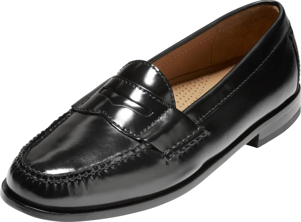 Cole Haan Men's Pinch Penny Loafer, Black, 10 D US | Classic Leather Slip-On with Comfort - main product image